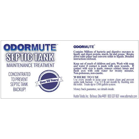 Odormute™ Septic Tank Maintenance Treatment / Lebontó készítmény Szennyvíztárolókhoz, emésztőgödrökh