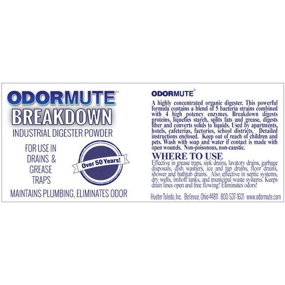 Odormute™ Breakdown Industrial Digester Powder / Duguláselhárító 1350 g