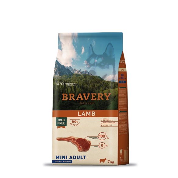 Bravery Dog ADULT MINI Grain Free Lamb 2 kg