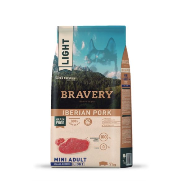 Bravery Dog ADULT MINI Grain Free Iberian Pork Light 7 kg