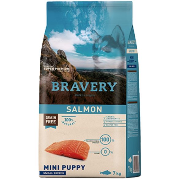 Bravery Mini Puppy Salmon 7 kg