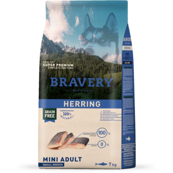 Bravery Dog ADULT MINI Grain Free Herring 7 kg