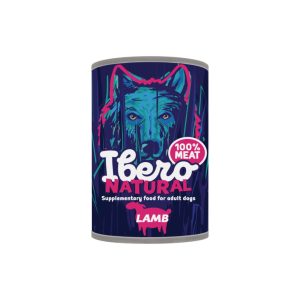 Ibero Natural konzerv felnőtt kutyáknak 100% hús báránnyal 400 g