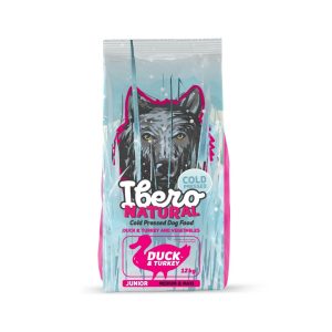 Ibero Hidegen sajtolt kutyatáp junior DUCK Medium 12 kg