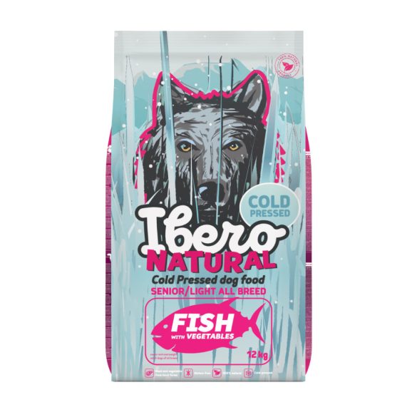 Ibero Hidegen sajtolt kutyatáp senior FISH 12 kg