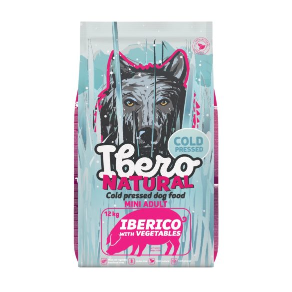 Ibero Hidegen sajtolt kutyatáp adult IBERICO Mini 12 kg