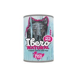   Ibero Natural Low-grain pástétom kacsával és körtével felnőtt kutyáknak 400 g