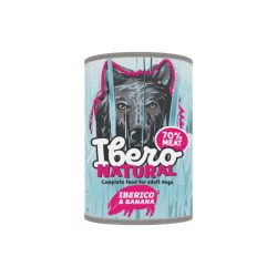   Ibero Natural gabonamentes pástétom sertéssel és banánnal felnőtt kutyáknak 400 g