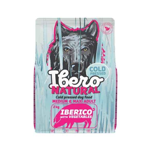 Ibero Hidegen sajtolt kutyatáp adult IBERICO Medium 2 kg