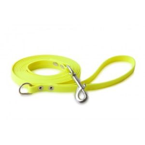 Firedog BioThane póráz 13 mm 2 m fogóval & D-ring neon yellow