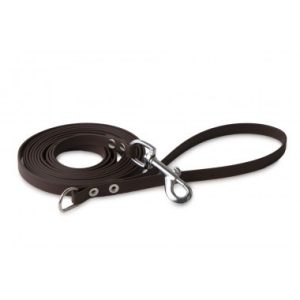 Firedog BioThane póráz 13 mm 2 m fogóval & D-ring dark brown