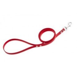 Firedog BioThane póráz 13 mm 2 m fogóval & D-ring red