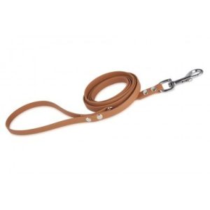 Firedog BioThane póráz 13 mm 2 m fogóval & D-ring light brown