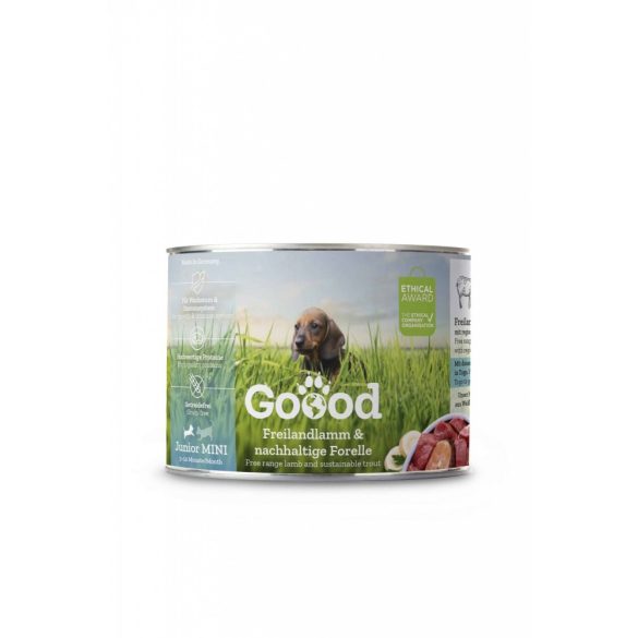 Goood Junior Mini Freilandhuhn & Nachhaltige Forelle - Bárányos Pisztrángos konzerv 200 g