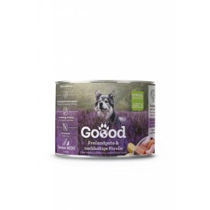 Goood Senior Mini Freilandpute & Nachhaltige Forelle - Pulykás Pisztrángos konzerv 200 g