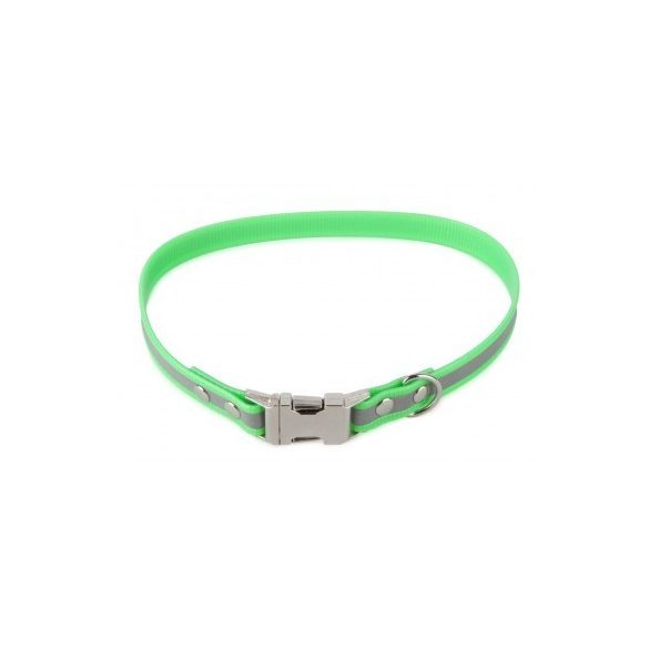 Firedog BioThane nyakörv Clip Fényvisszaverő 19 mm 35 cm light green