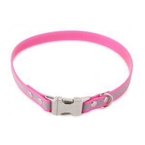 Firedog BioThane nyakörv Clip Fényvisszaverő 19 mm 35 cm pink