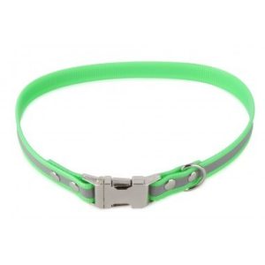 Firedog BioThane nyakörv Clip Fényvisszaverő 19 mm 44 cm light green