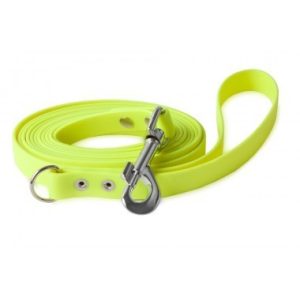 Firedog BioThane póráz 19 mm 2 m fogóval & D-ring neon yellow