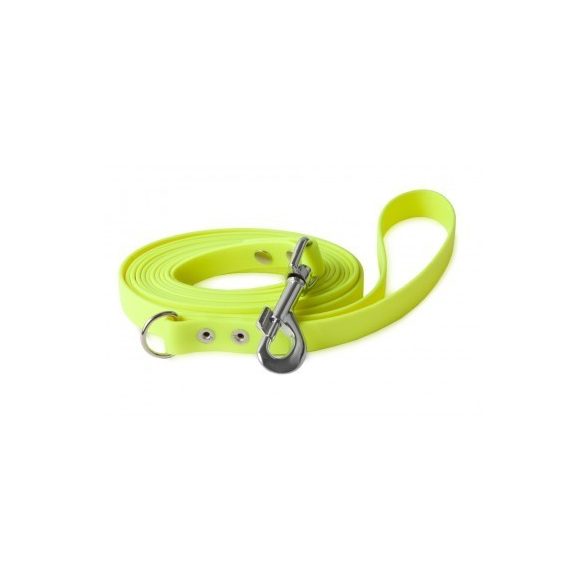 Firedog BioThane póráz 19 mm 2 m fogóval & D-ring neon yellow