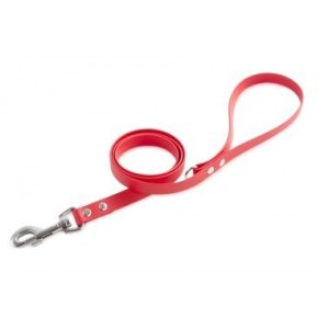 Firedog BioThane póráz 19 mm 2 m fogóval & D-ring red