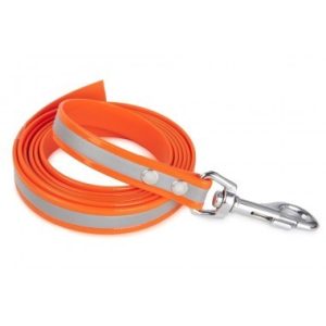 Firedog BioThane póráz Fényvisszaverő 19 mm 1 m fogó nélkül orange