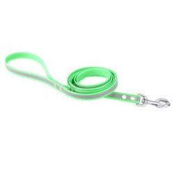   Firedog BioThane póráz Fényvisszaverő 19 mm 1,2 m fogóval & D-ring light green