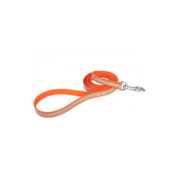 Firedog BioThane póráz Fényvisszaverő 19 mm 1,2 m fogóval orange