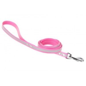 Firedog BioThane póráz Fényvisszaverő 19 mm 1,2 m fogóval pink