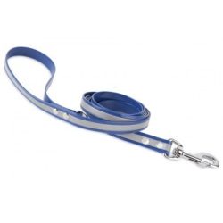   Firedog BioThane póráz Fényvisszaverő 19 mm 2 m fogóval & D-ring blue