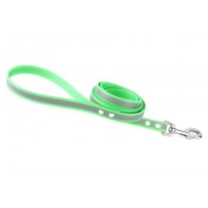 Firedog BioThane póráz Fényvisszaverő 19 mm 2 m fogóval light green