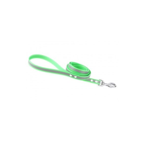 Firedog BioThane póráz Fényvisszaverő 19 mm 2 m fogóval light green