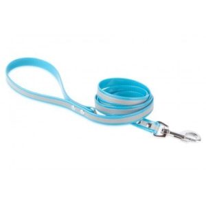 Firedog BioThane póráz Fényvisszaverő 19 mm 2 m fogóval & D-ring turquois