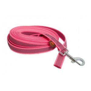 Firedog Nyomkövető Gumírozott póráz 20 mm classic karabíner 5 m pink