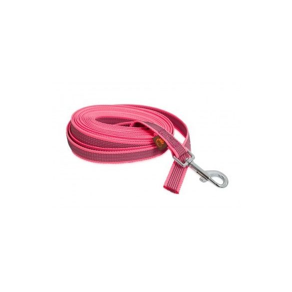 Firedog Nyomkövető Gumírozott póráz 20 mm classic karabíner 5 m pink