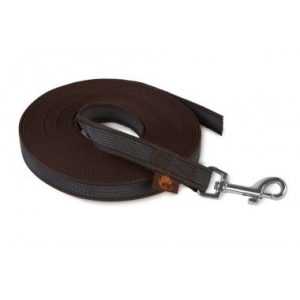 Firedog Nyomkövető Gumírozott póráz 20 mm classic karabíner 5 m brown