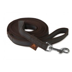 Firedog Gumírozott póráz 20 mm 5 m fogóval brown