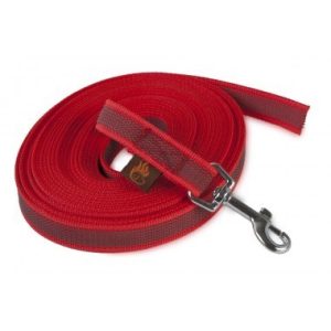 Firedog Nyomkövető Gumírozott póráz 20 mm classic karabíner 5 m red