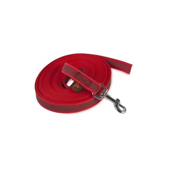 Firedog Nyomkövető Gumírozott póráz 20 mm classic karabíner 5 m red