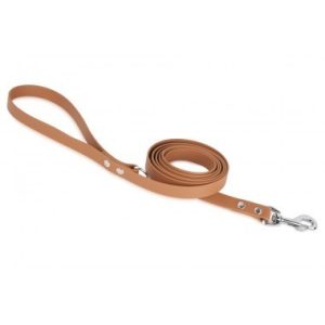 Firedog BioThane póráz 25 mm 1,2 m fogóval & D-ring light brown