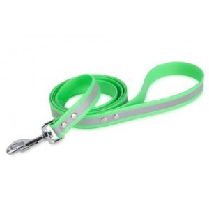 Firedog BioThane póráz Fényvisszaverő 25 mm 1,2 m fogóval light green