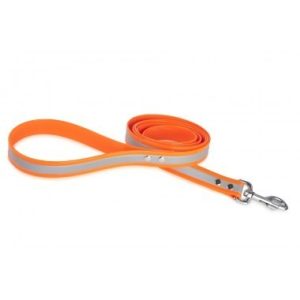 Firedog BioThane póráz Fényvisszaverő 25 mm 1,2 m fogóval orange