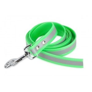 Firedog BioThane póráz Fényvisszaverő 25 mm 2 m fogó nélkül light green