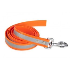 Firedog BioThane póráz Fényvisszaverő 25 mm 2 m fogó nélkül orange