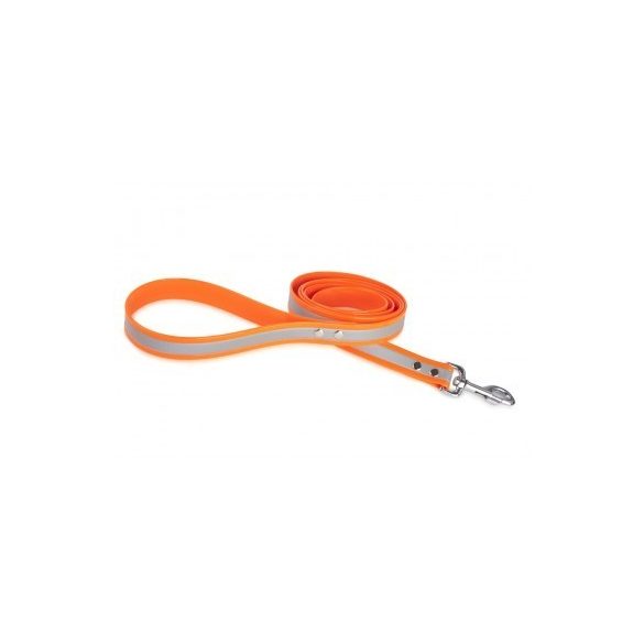 Firedog BioThane póráz Fényvisszaverő 25 mm 2 m fogóval orange