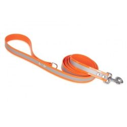  Firedog BioThane póráz Fényvisszaverő 25 mm 2 m fogóval & D-ring orange
