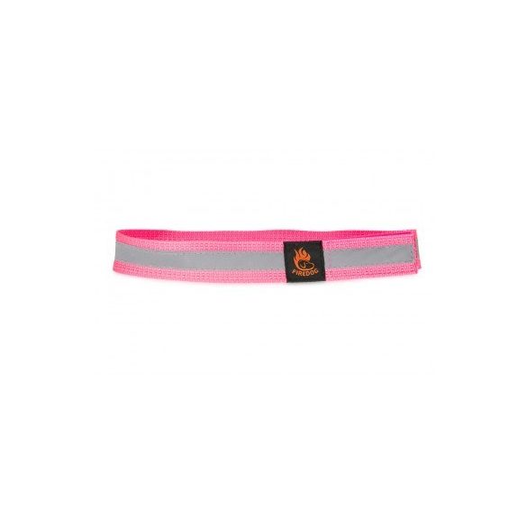 Firedog Fényvisszaverő nyakörv tépőzárral 30 mm 50 cm pink