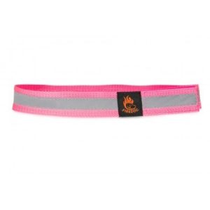 Firedog Fényvisszaverő nyakörv tépőzárral 30 mm 55 cm pink