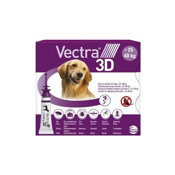 Vectra® 3D rácsepegtető oldat kutyáknak 25-40 kg 3 pip