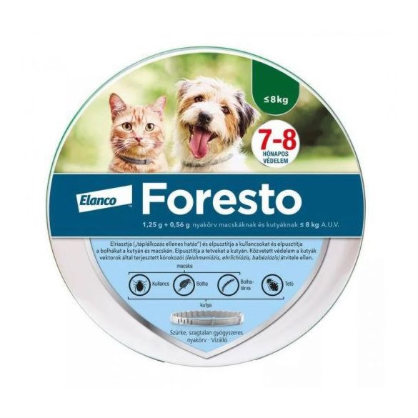 Foresto kicsi 38 cm-es nyakörv (8 kg-ig)